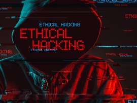 Ethical hacking concept with faceless hooded male person