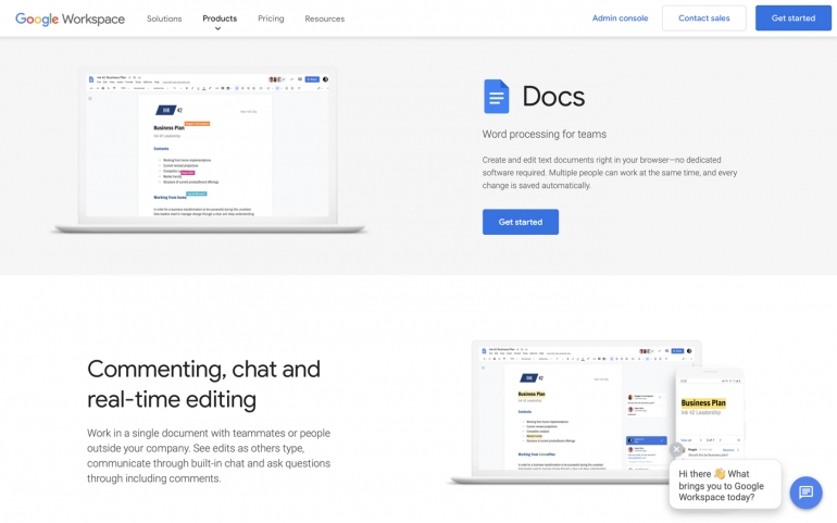 Google Docs features
